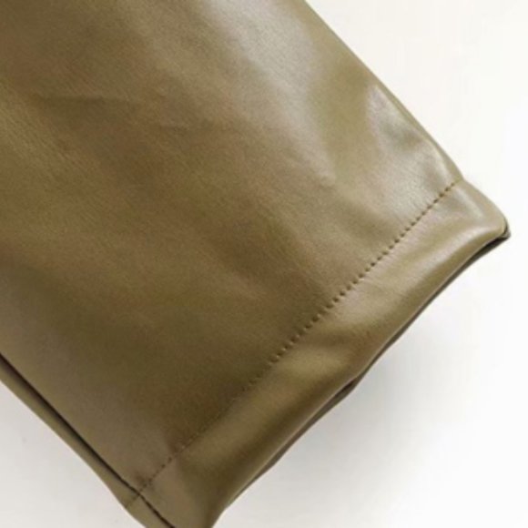 Leather bract leather trouser woman - Picture 6 of 9